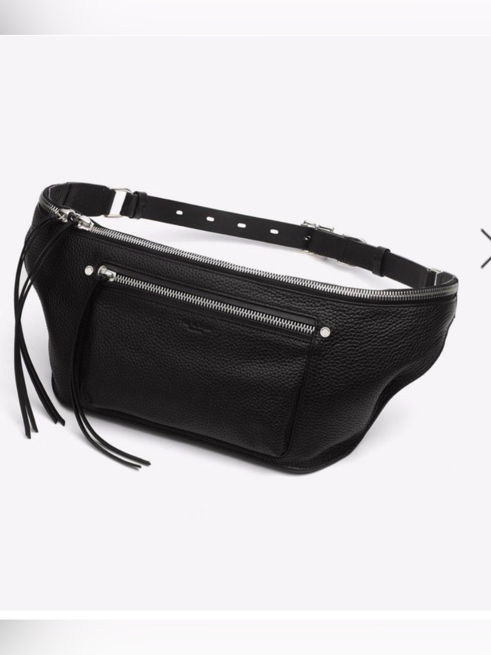 Rag & Bone Elliot bum bag Fanny pack in black pebbled leather